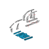 OEM 2006 Acura TL Floor, Front Diagram - 65100-SEP-A01ZZ