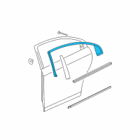 OEM 2008 Saturn Aura Upper Molding Diagram - 20787836