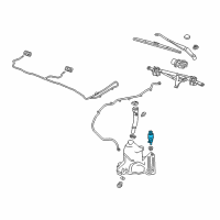 OEM 2021 Chevrolet Silverado 3500 HD Front Washer Pump Diagram - 13508971