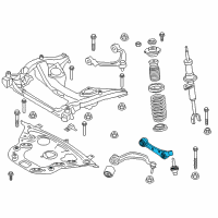OEM 2016 BMW 528i Bottom Rubber Mount Wishbone, Left Diagram - 31-12-6-850-605