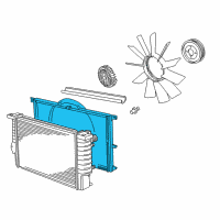 OEM BMW 540i Fan Shroud Diagram - 17-10-1-440-252