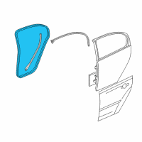 OEM 2004 Chevrolet Malibu Weatherstrip Asm-Rear Side Door (Repair) *Gray Diagram - 15778057