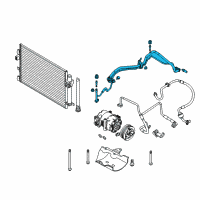 OEM 2014 Ford Focus Front Pressure Hose Diagram - AV6Z-19A834-T