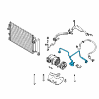OEM 2018 Ford Focus AC Hose Diagram - F1FZ-19D742-T
