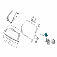 OEM 2008 Ford Taurus X Latch Assembly Diagram - 8A4Z-7843150-B