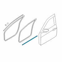 OEM Kia K900 WEATHERSTRIP Assembly-Front Door L Diagram - 821703T000