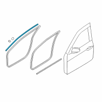 OEM 2016 Kia K900 Weatherstrip-Front Door Upper, LH Diagram - 821503T000