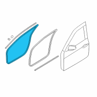 OEM Kia WEATHERSTRIP-Front Door Body Side Diagram - 821203T000WK