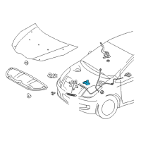 OEM 2014 Toyota Yaris Support Rod Holder Diagram - 53452-0D010