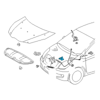 OEM Toyota Yaris Support Rod Holder Diagram - 53452-0D010