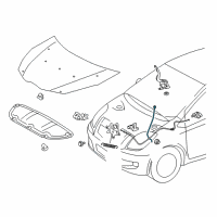 OEM 2016 Toyota Yaris Support Rod Diagram - 53440-52220