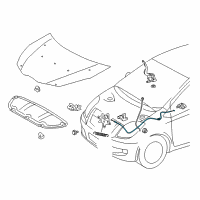 OEM 2012 Toyota Yaris Release Cable Diagram - 53630-52150