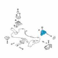 OEM 2013 Hyundai Santa Fe Transaxle Mounting Bracket Assembly Diagram - 21830-2W300