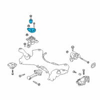 OEM 2014 Hyundai Santa Fe Engine Mounting Bracket Assembly Diagram - 21820-2W100