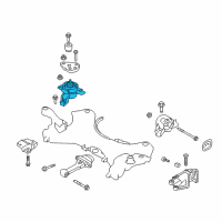 OEM 2018 Hyundai Santa Fe Engine Mounting Bracket Assembly Diagram - 21810-2W200