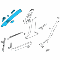 OEM Cadillac CTS Weatherstrip Pillar Trim Diagram - 23446862