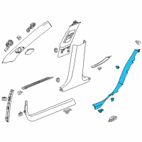 OEM 2019 Cadillac CTS Lock Pillar Trim Diagram - 23154498