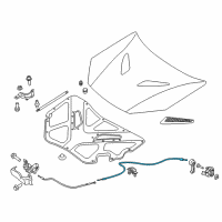 OEM 2015 Hyundai Genesis Coupe Cable Assembly-Hood Latch Release Diagram - 81190-2M500