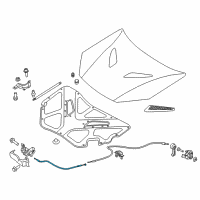 OEM 2015 Hyundai Genesis Coupe Cable Assembly-Hood Latch Release Diagram - 81190-2M600