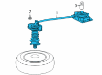 OEM 2014 Toyota Highlander Spare Tire Retainer Diagram - 51900-0E053