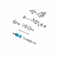 OEM GMC Savana 1500 Boot Kit, Front Wheel Drive Shaft Tri-Pot Joint Diagram - 88982498