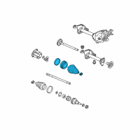 OEM 2008 GMC Savana 2500 Boot Kit, Front Wheel Drive Shaft Tri-Pot Joint (Inboard) Diagram - 88982497