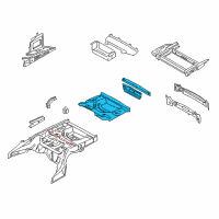 OEM 2013 BMW 550i GT Luggage-Compartment Floor, Rear Diagram - 41-12-7-290-105