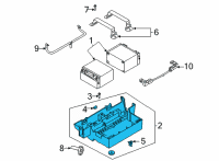 OEM 2022 Ford F-150 TRAY ASY - BATTERY Diagram - ML3Z-10732-AA