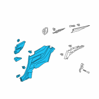 OEM 2020 Ford Mustang Quarter Trim Panel Diagram - FR3Z-6331012-AB