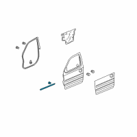 OEM Honda Ridgeline Seal, L. FR. Door Side Sill Diagram - 72367-SJC-A01