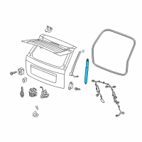 OEM Jeep Liftgate Gas Cylinder Support Diagram - 55113632AC