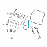 OEM Jeep Grand Cherokee Liftgate Gas Cylinder Support Diagram - 55113632AC