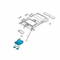 OEM 2009 Kia Amanti Lamp Assembly-OVERHEADEAD Console Diagram - 928203F02126