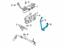 OEM Ford F-250 Super Duty Oil Cooler Tube Diagram - LC3Z-7G071-A