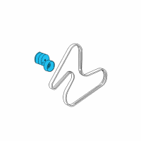 OEM 1996 Mercury Sable Serpentine Tensioner Diagram - F6DZ-6B209-DA