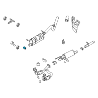 OEM 2022 Ford F-250 Super Duty Muffler Insulator Diagram - HC3Z-5A231-A