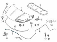 OEM 2022 Kia Carnival Cable Assembly-Hood LATC Diagram - 81190R0100