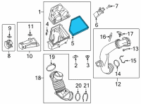 OEM 2021 Toyota GR Supra Air Filter Diagram - 17801WA001