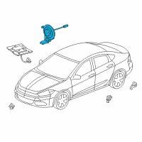 OEM Dodge Dart CLOCKSPRI-Steering Column Control Mod Diagram - 56046816AG