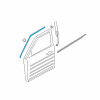 OEM Ford Flex Window Molding Diagram - 8A8Z-7420550-A