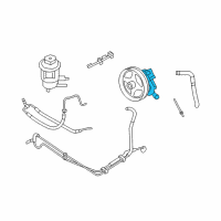 OEM Ford Explorer Sport Trac Power Steering Pump Diagram - 9L2Z-3A674-CRM