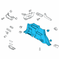 OEM 2014 Ford Explorer Quarter Trim Panel Diagram - BB5Z-7831013-LA