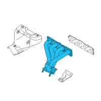 OEM 2014 Hyundai Tucson Exhaust Manifold Catalytic Assembly Diagram - 28510-2E020