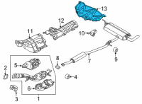 OEM 2021 Nissan Rogue Heat Insulator-Trunk Floor Diagram - 74772-6RR0A