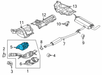 OEM 2021 Nissan Rogue Shuroud-Catalyst Converter, Upper Diagram - 20850-6RA0A