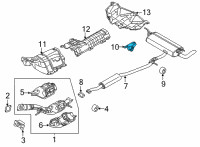 OEM Nissan Mounting-Exhaust, Rubber Diagram - 20651-6RR4A