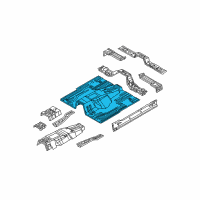 OEM Kia Sorento Panel-Center Floor Diagram - 651123E100