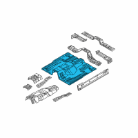 OEM 2007 Kia Sorento Panel-Center Floor Diagram - 651123E100