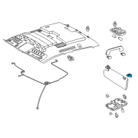 OEM 2015 Toyota Tundra Sunvisor Holder Diagram - 74348-0C031-E0