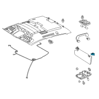 OEM 2019 Toyota Sequoia Sunvisor Holder Diagram - 74348-0C031-E0